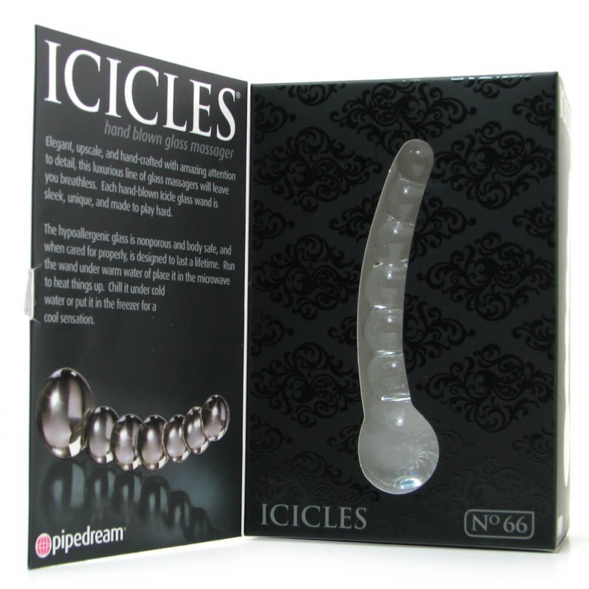 Sex Toys 1hr Delivery Icicles No 66 Glass Dildo In Clear