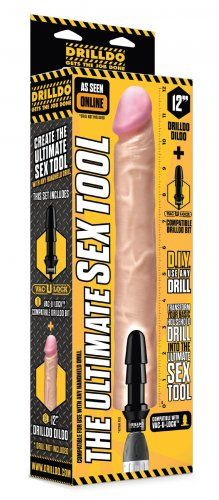 12 Inch Flesh Dildo with Drilldo Bit