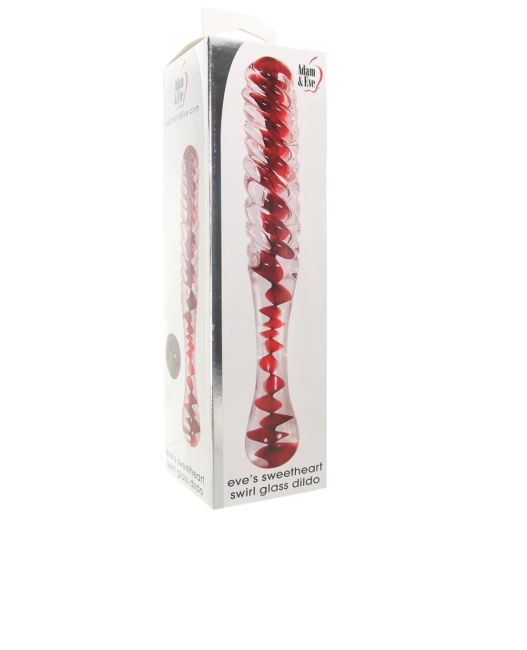 Sweetheart Swirl Glass Dildo